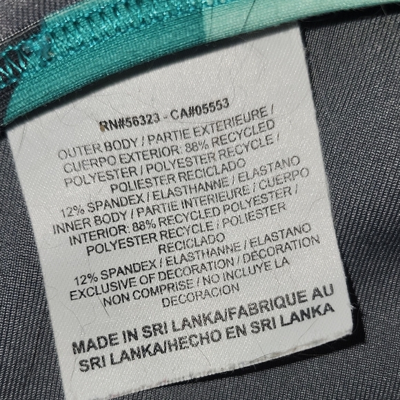 Nike Women's Geometric Teal Sports Bra - Picture 4 of 4